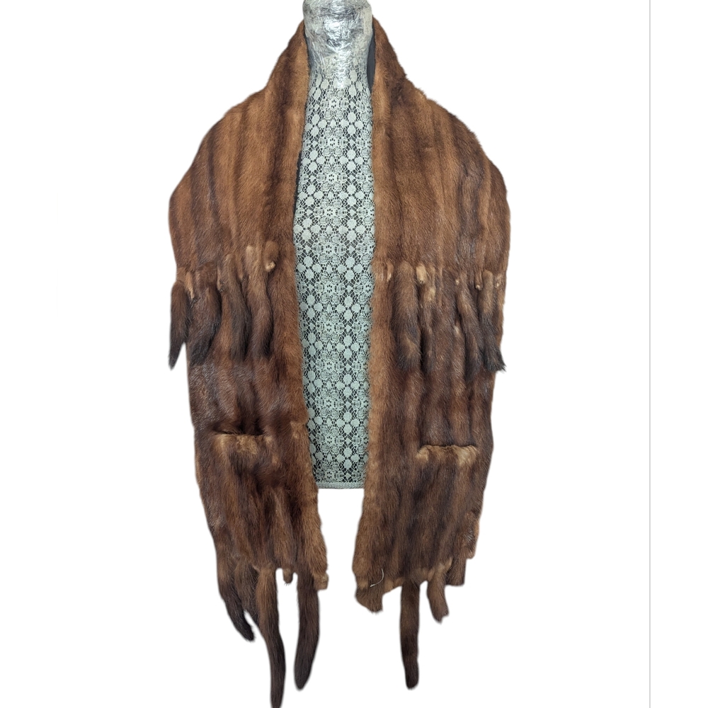 Vintage Brown Mink Fur Stole